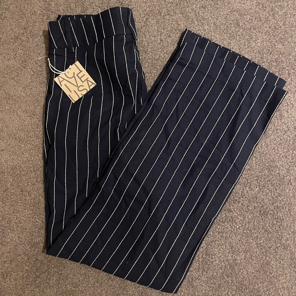 Active USA Navy Blue Striped Pants